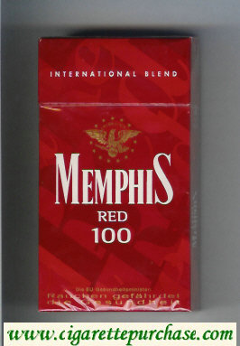 Memphis Red 100s International Blend cigarettes hard box