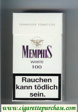 Memphis White 100 Tennessee Tobaccos cigarettes hard box