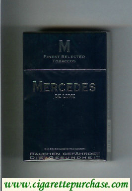 Mersedes De Luxe black cigarettes hard box