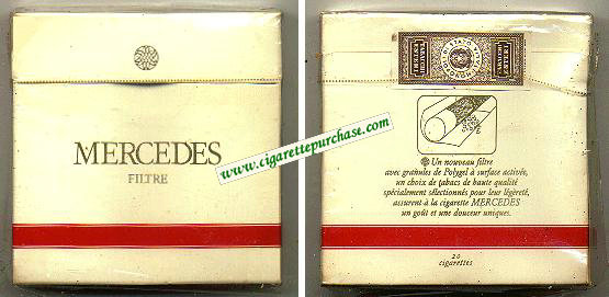 Mercedes Filtre cigarettes wide flat hard box