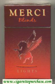 Merci Blonds Lights cigarettes hard box