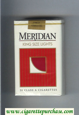 Meridian King Size Lights cigarettes soft box