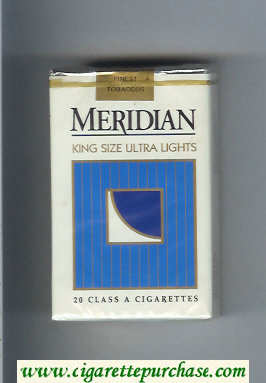 Meridian Ultra Lights cigarettes soft box