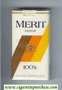 Merit Filter 100s cigarettes soft box