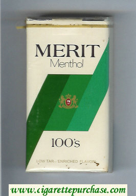 Merit Menthol 100s cigarettes soft box