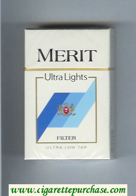 Merit Ultra Lights Filter cigarettes hard box