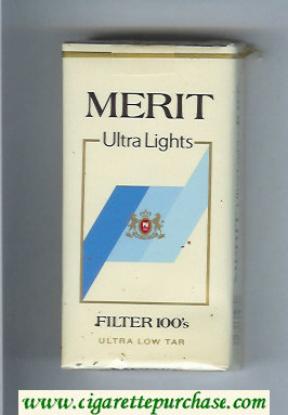 Merit Ultra Lights Filter 100s cigarettes soft box