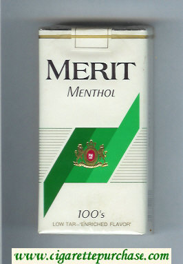 Merit Menthol 100s cigarettes soft box