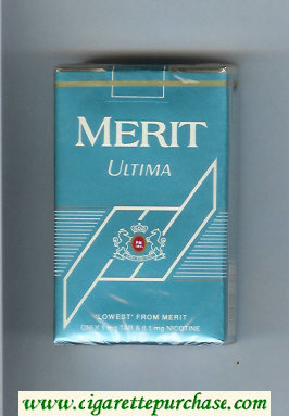 Merit Ultima blue cigarettes soft box