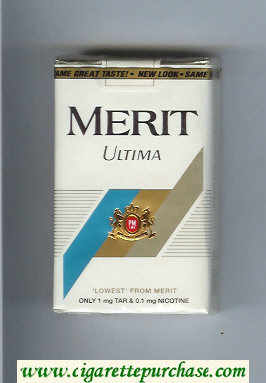 Merit Ultima white cigarettes soft box