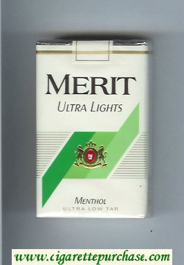 Merit Ultra Lights Menthol cigarettes soft box