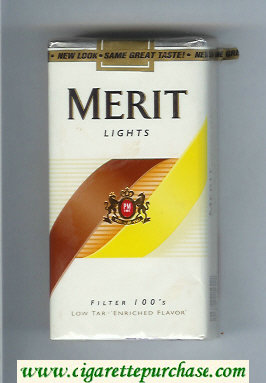 Merit Lights Filter 100s cigarettes soft box