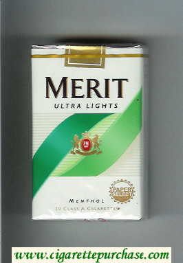 Merit Ultra Lights Menthol cigarettes soft box