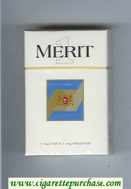 Merit 1 cigarettes hard box