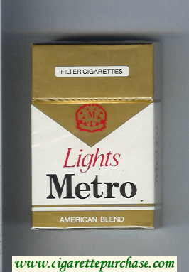 Metro American Blend Lights cigarettes hard box