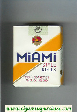 Miami Style Rolls American Blend cigarettes soft box