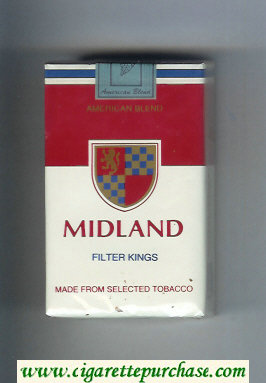 Midland American Blend Filter Kings cigarettes soft box