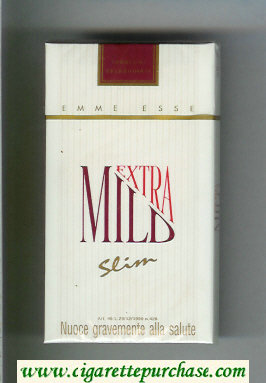 Mild Extra Slim 100s cigarettes hard box