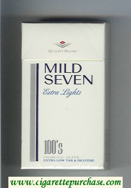 Mild Seven Extra Lights 100s cigarettes hard box