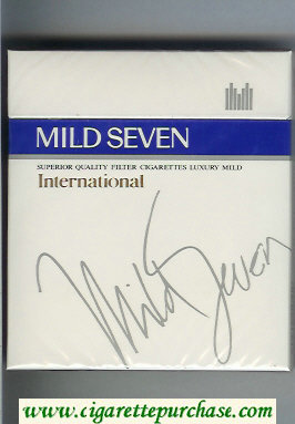 Mild Seven International 100s cigarettes wide flat hard box