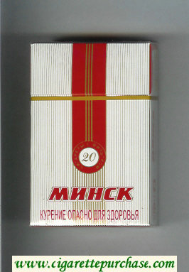 Minsk white and red cigarettes hard box