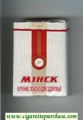 Minsk white and red cigarettes soft box