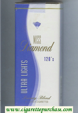 Miss Diamond Ultra Lights 120 cigarettes soft box