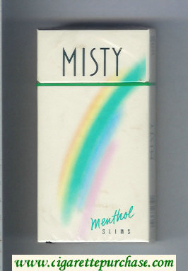 Misty Menthol Slims 100s cigarettes hard box