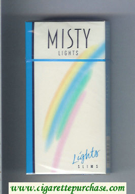 Misty Lights Slims 100s cigarettes hard box