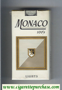 Monaco Lights 100s Cigarettes soft box