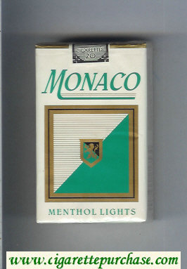 Monaco Menthol Lights Cigarettes soft box