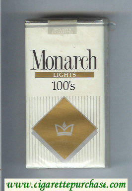 Monarch Lights 100s cigarettes soft box