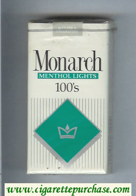 Monarch Menthol Lights 100s cigarettes soft box