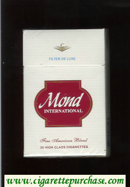 Mond International Filter De Luxe Fine American Blend cigarettes hard box