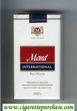 Mond International Premium Blend 100s Full Flavor American Taste cigarettes soft box