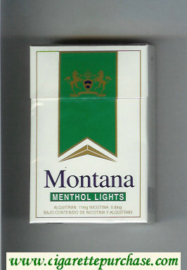 Montana Menthol Lights Cigarettes hard box