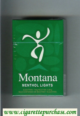 Montana Cigarettes Menthol Lights hard box