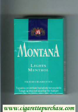 Montana Lights Menthol Cigarettes hard box