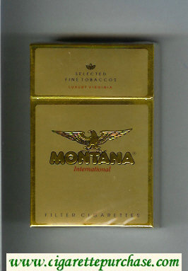 Montana International gold Cigarettes hard box