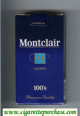 Montclair M Lights 100s Cigarettes soft box