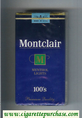 Montclair M Menthol Lights 100s Cigarettes soft box