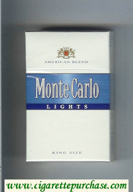 Monte Carlo American Blend Lights Cigarettes hard box