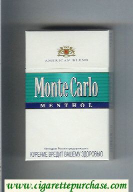 Monte Carlo American Blend Menthol Cigarettes hard box