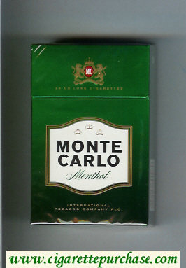 Monte Carlo Menthol cigarettes hard box