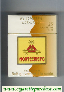 Montecristo Blondes Legeres 25 cigarettes hard box