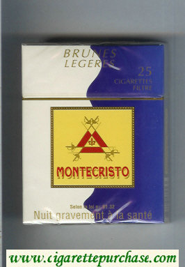 Montecristo Brunes Legeres 25 cigarettes hard box