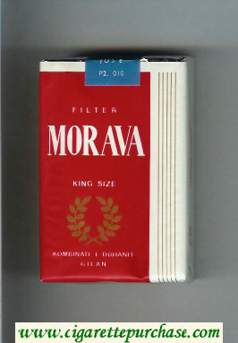 Morava Filter red and white cigarettes soft box