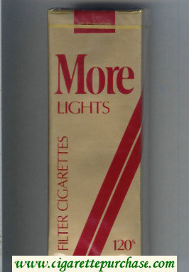 More Lights Filter gold and red 120s cigarettes soft box