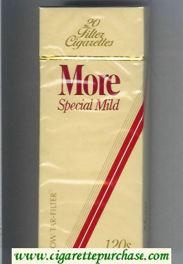 More Special Mild yellow and red 120s cigarettes hard box