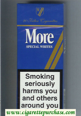 More Special Whites blue 120s cigarettes hard box